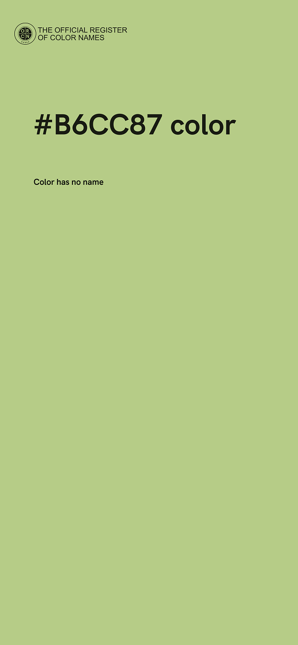 #B6CC87 color image
