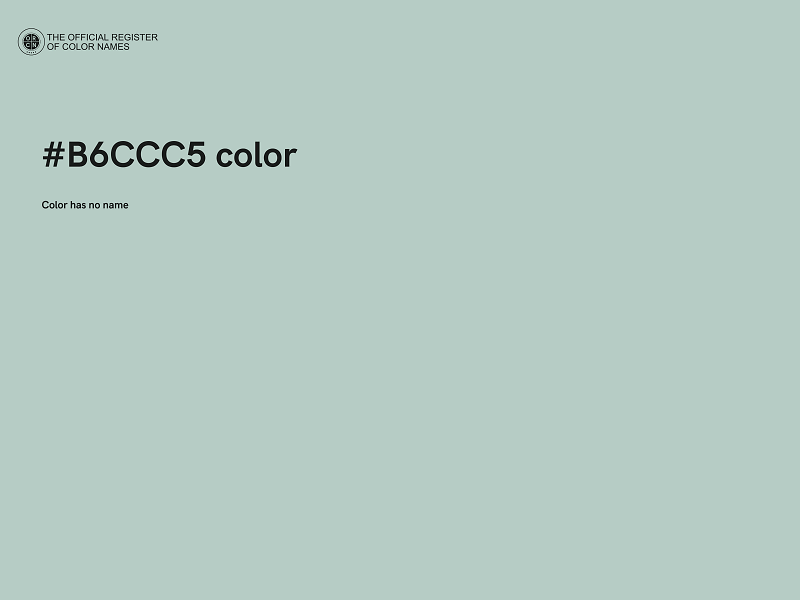 #B6CCC5 color image