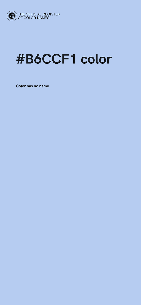#B6CCF1 color image
