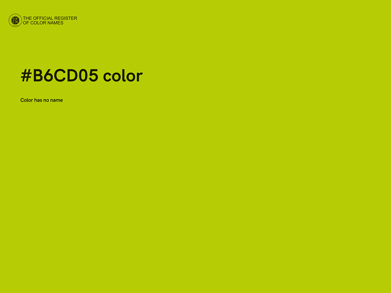#B6CD05 color image