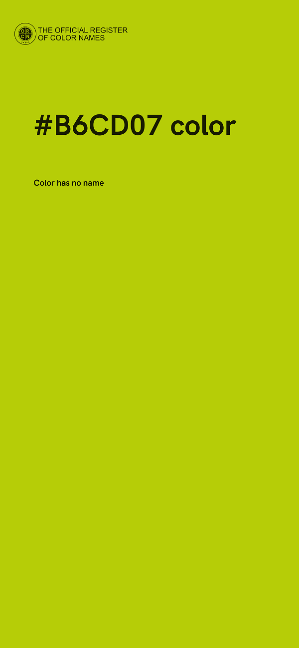 #B6CD07 color image