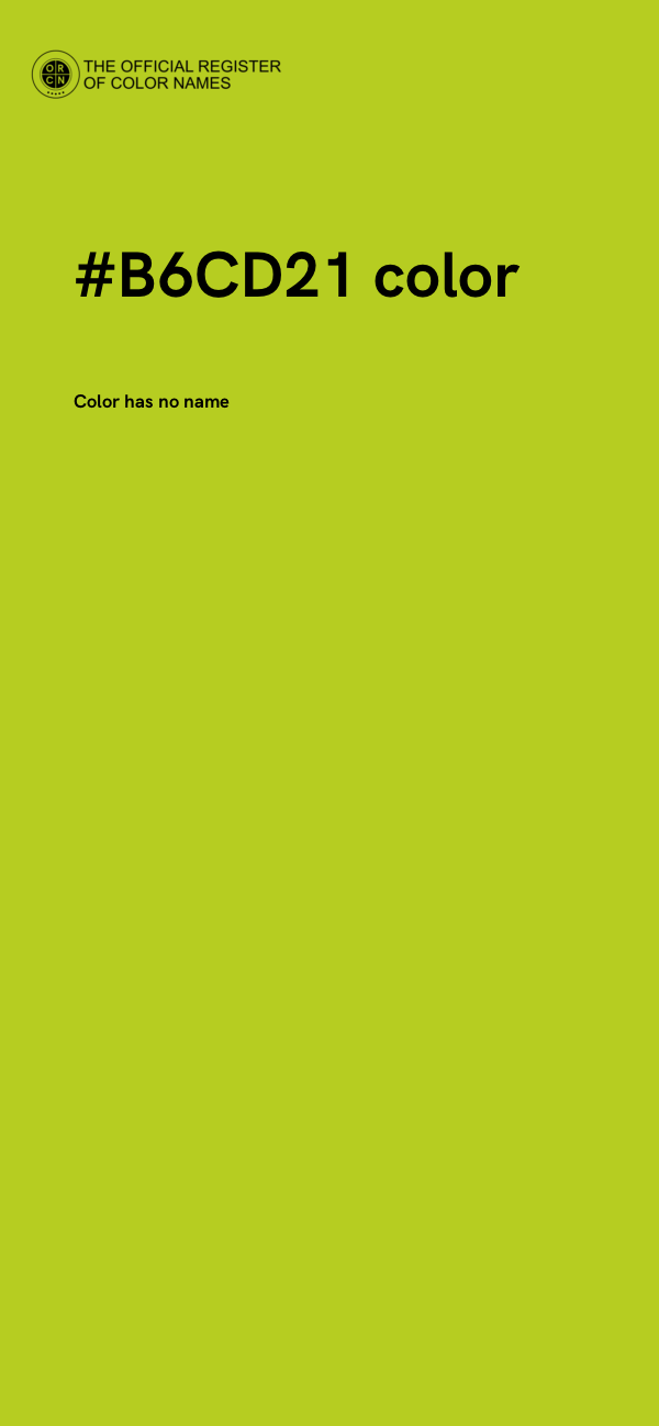 #B6CD21 color image