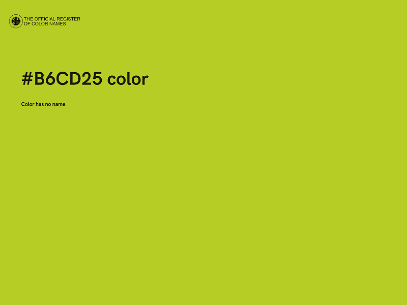 #B6CD25 color image