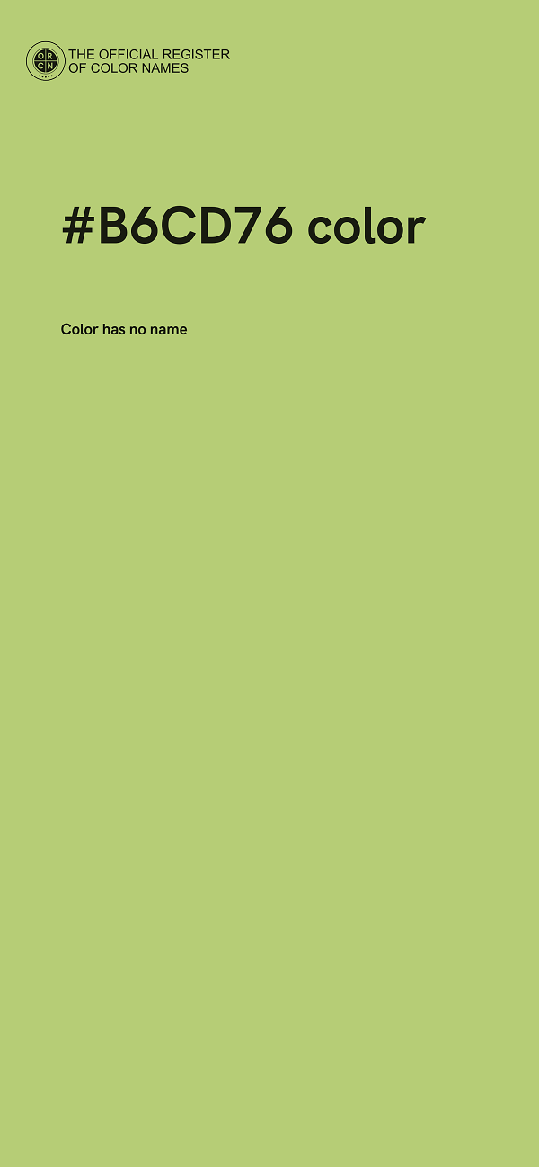 #B6CD76 color image