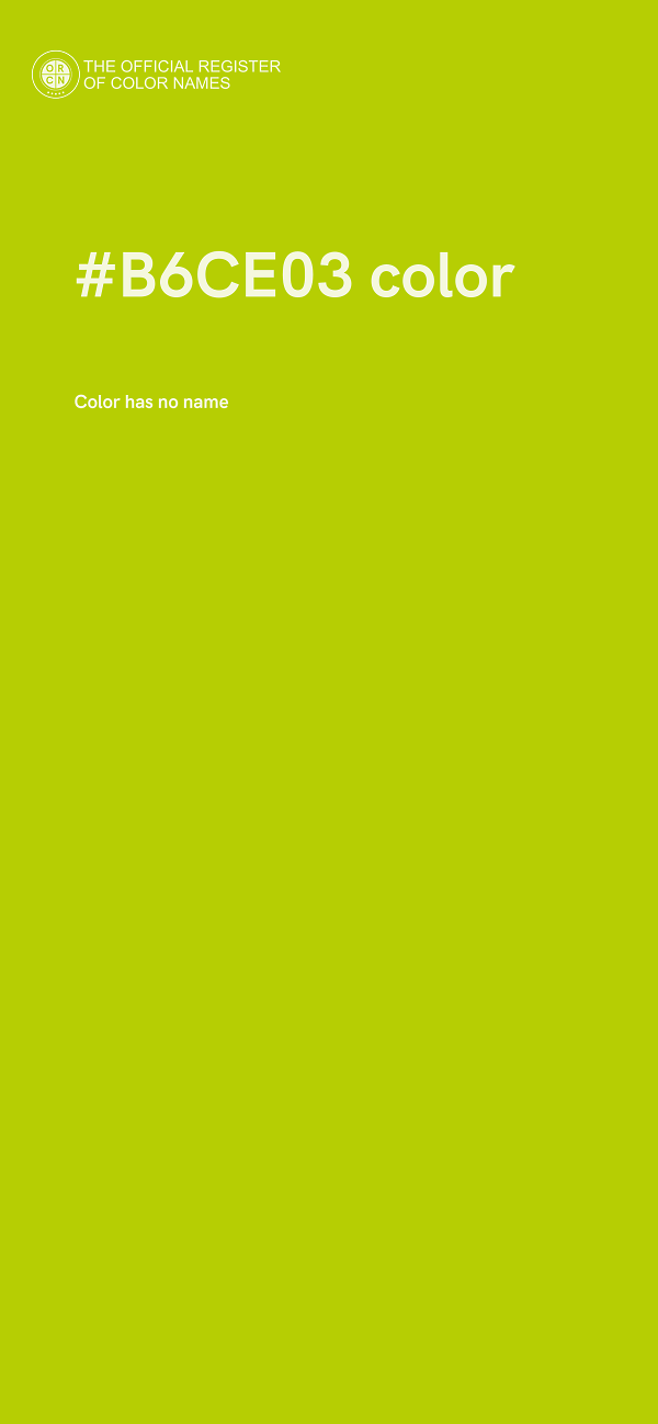 #B6CE03 color image