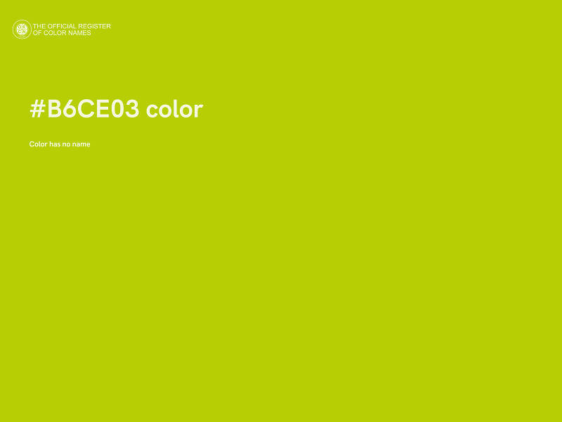 #B6CE03 color image