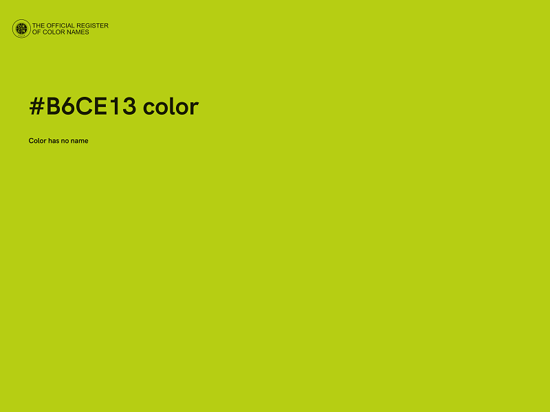 #B6CE13 color image