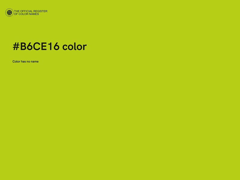 #B6CE16 color image