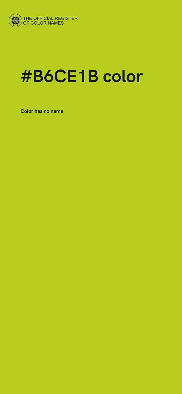 #B6CE1B color image