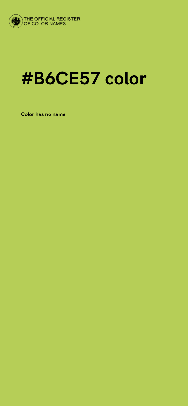 #B6CE57 color image