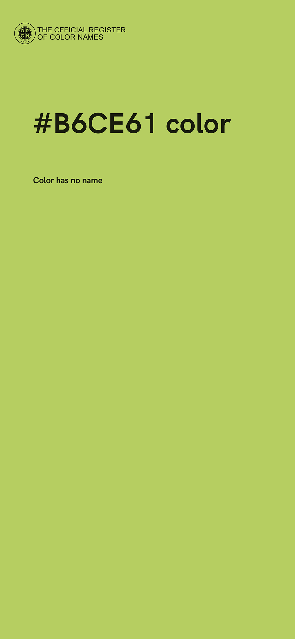 #B6CE61 color image