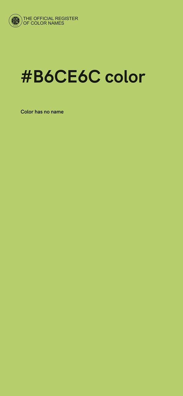 #B6CE6C color image