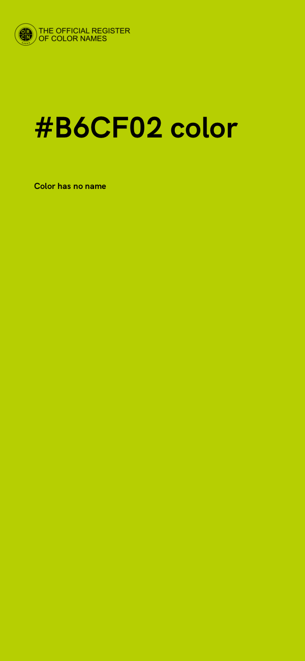 #B6CF02 color image