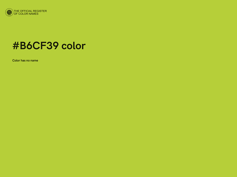 #B6CF39 color image