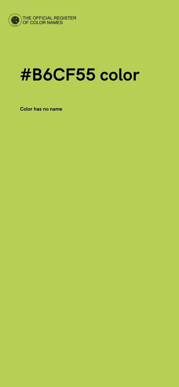 #B6CF55 color image