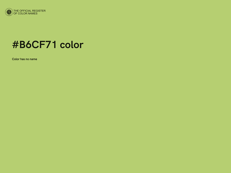 #B6CF71 color image