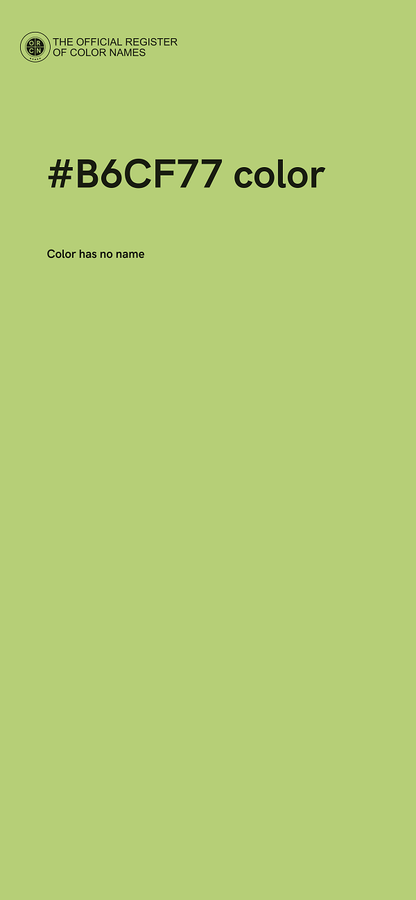 #B6CF77 color image