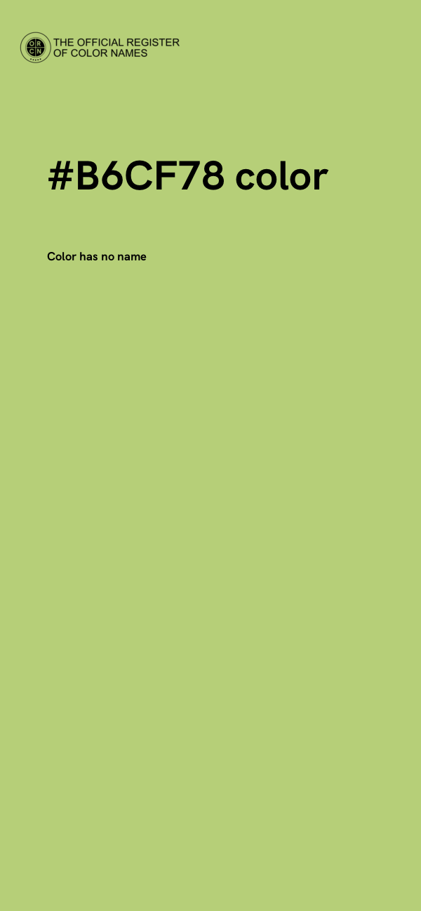 #B6CF78 color image