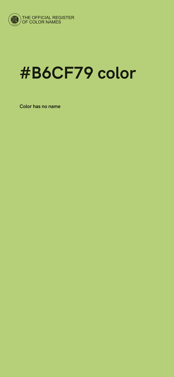 #B6CF79 color image