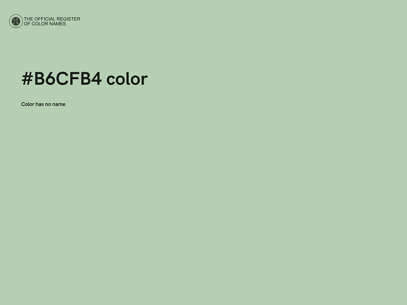 #B6CFB4 color image