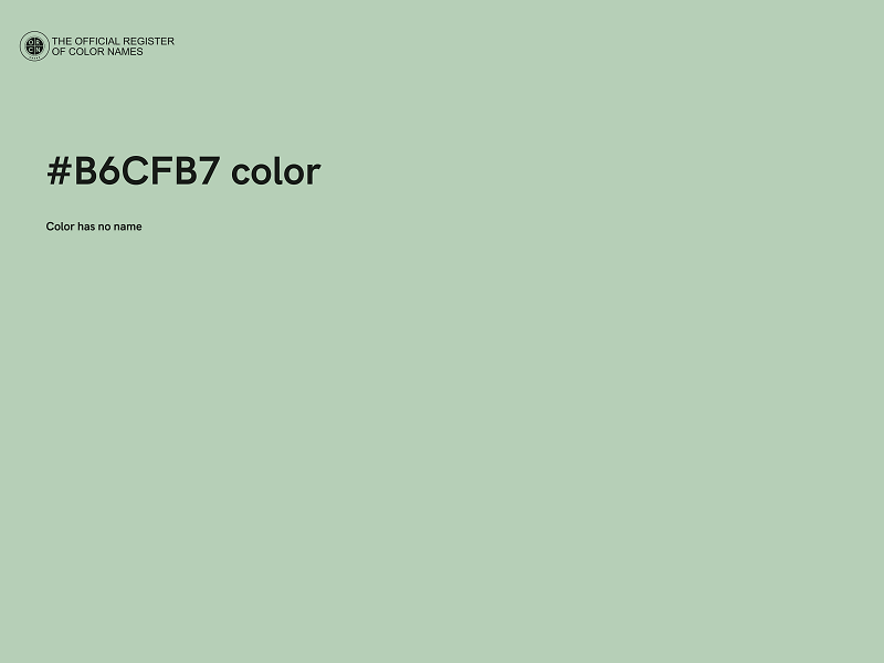 #B6CFB7 color image