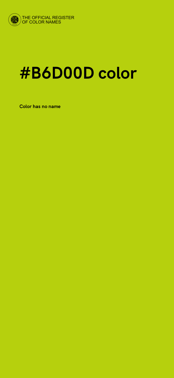 #B6D00D color image