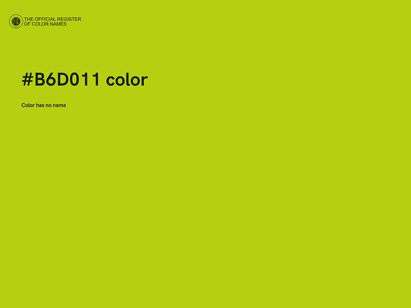 #B6D011 color image