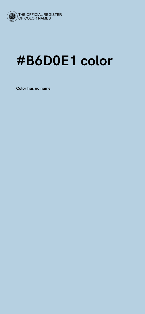 #B6D0E1 color image