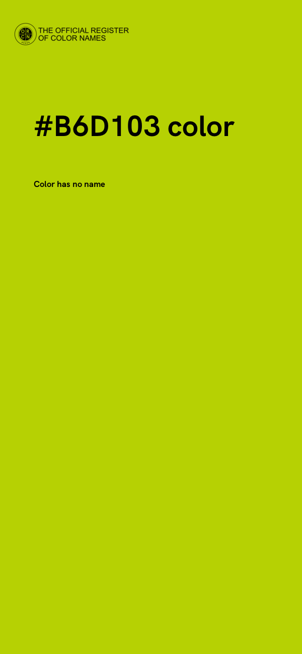 #B6D103 color image