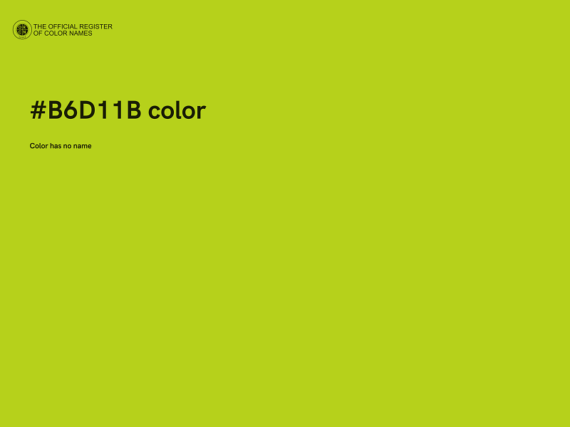 #B6D11B color image