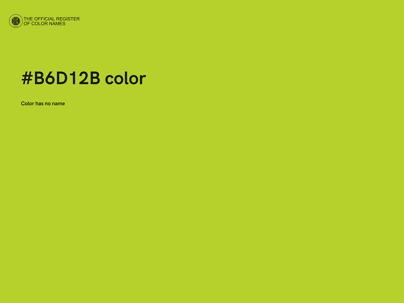 #B6D12B color image