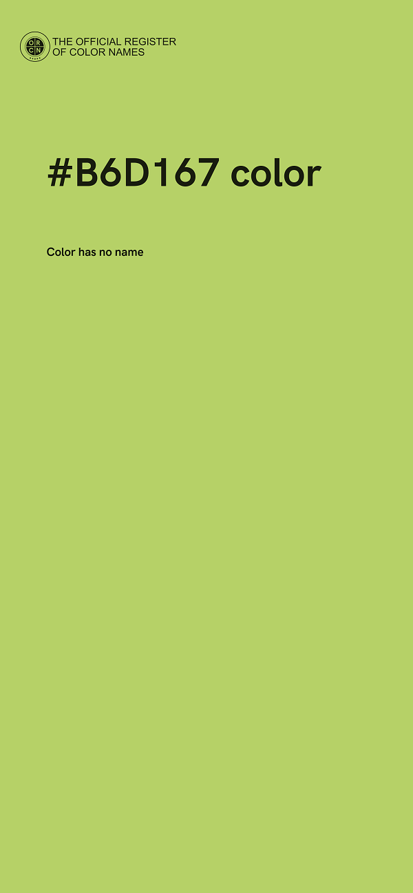 #B6D167 color image