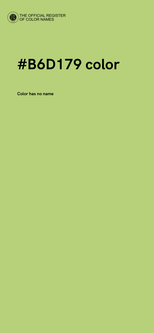 #B6D179 color image