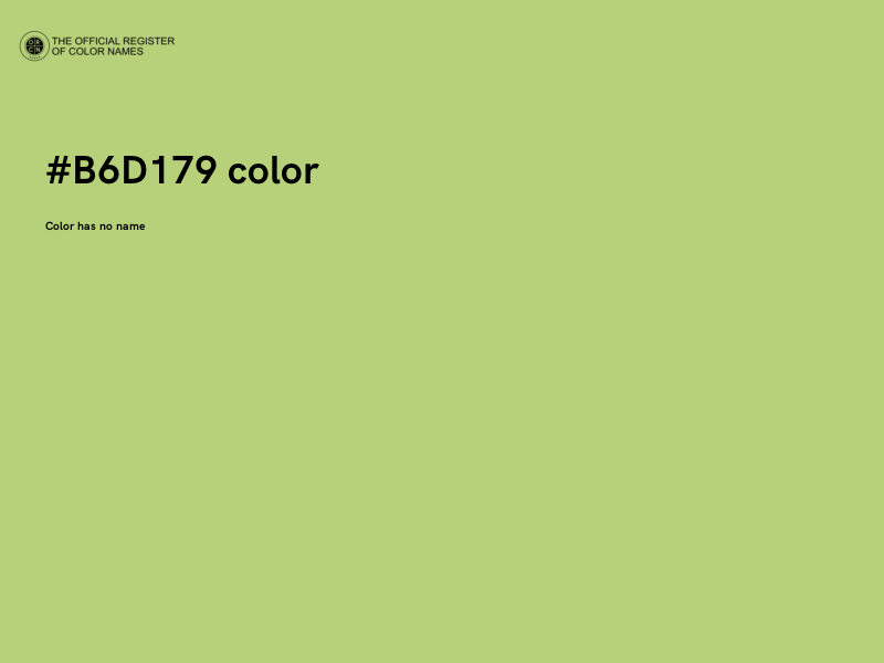 #B6D179 color image