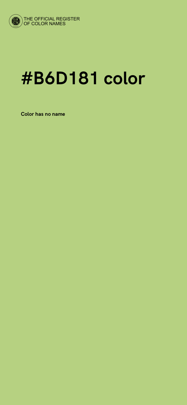 #B6D181 color image