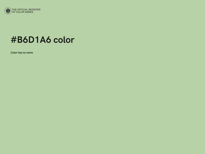 #B6D1A6 color image