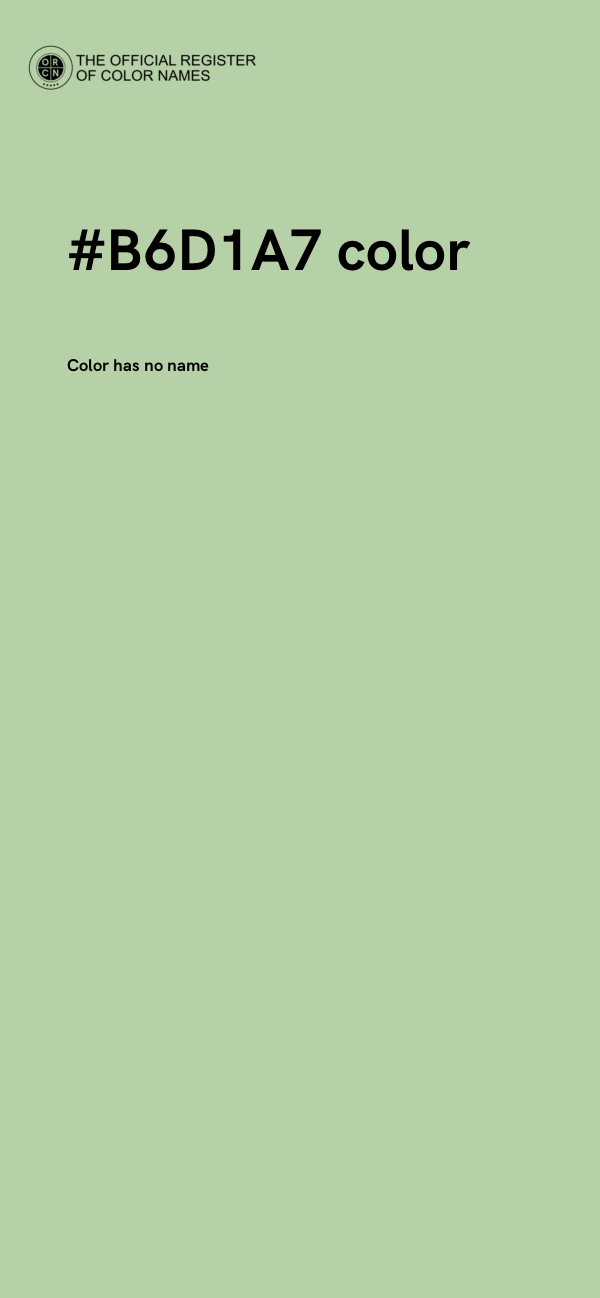 #B6D1A7 color image