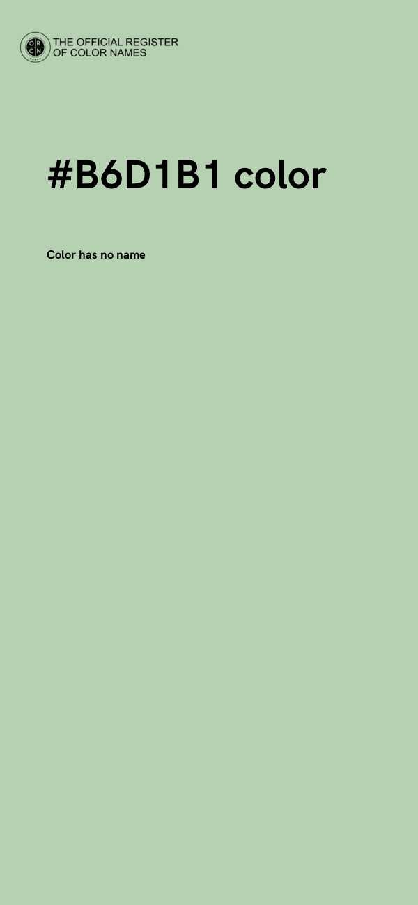 #B6D1B1 color image