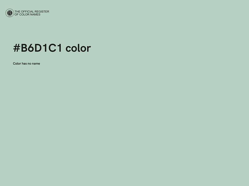 #B6D1C1 color image