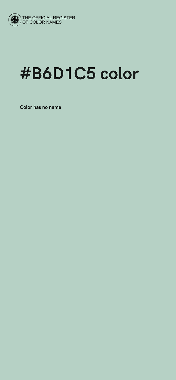 #B6D1C5 color image