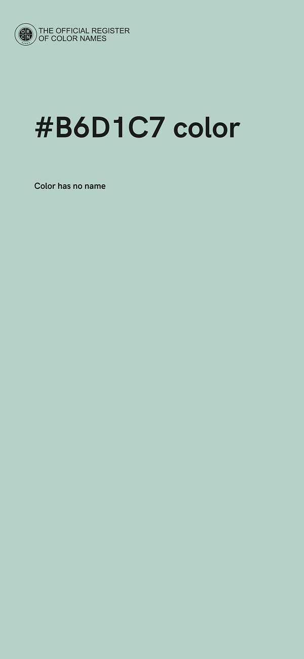 #B6D1C7 color image