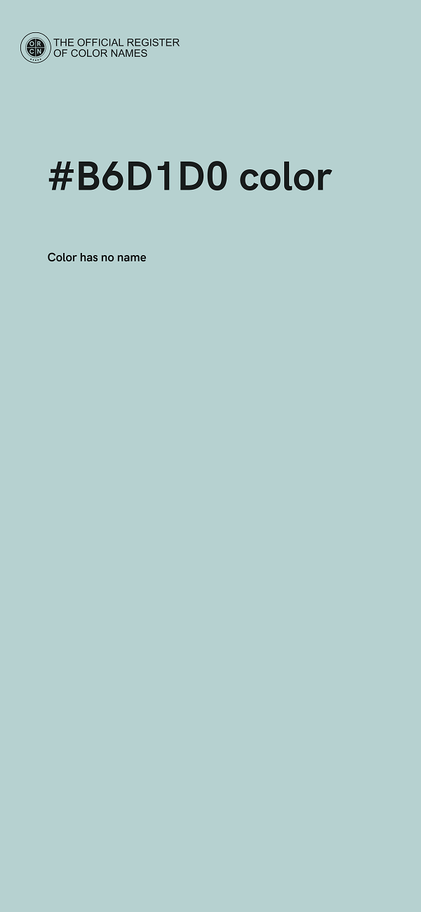 #B6D1D0 color image
