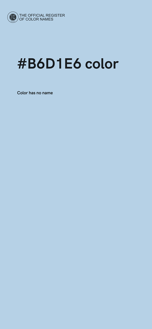 #B6D1E6 color image