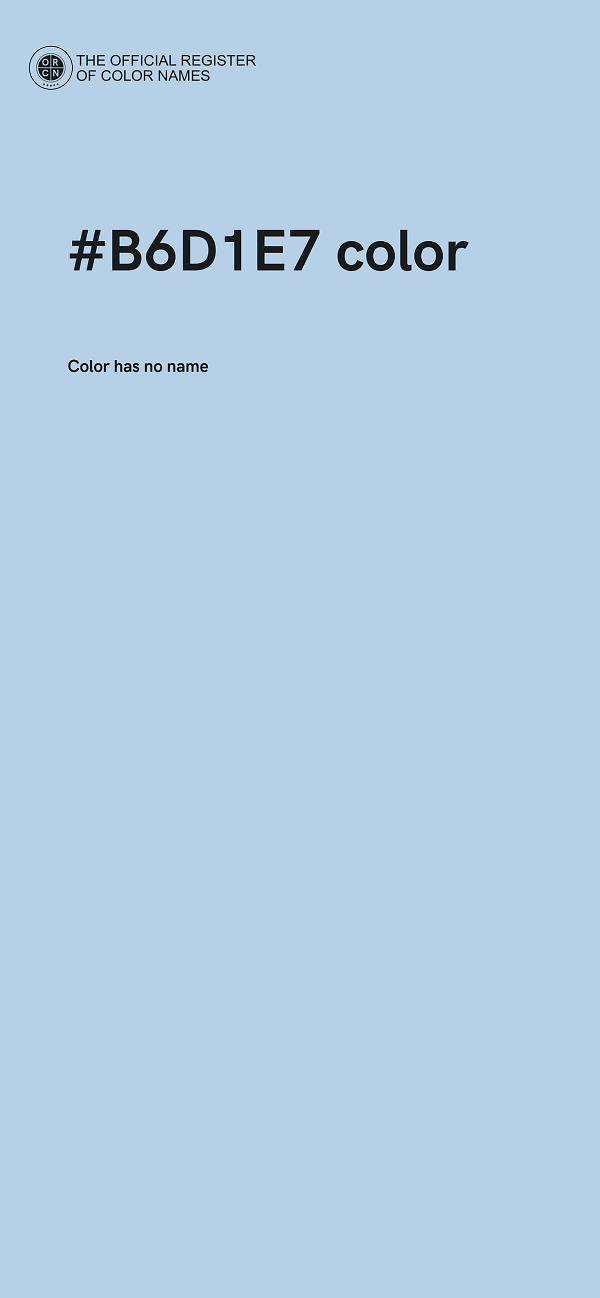 #B6D1E7 color image