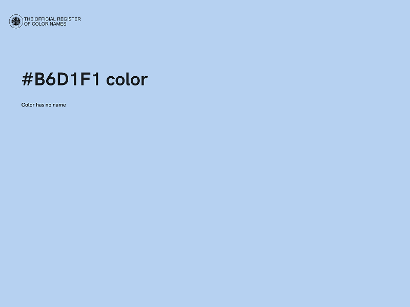 #B6D1F1 color image