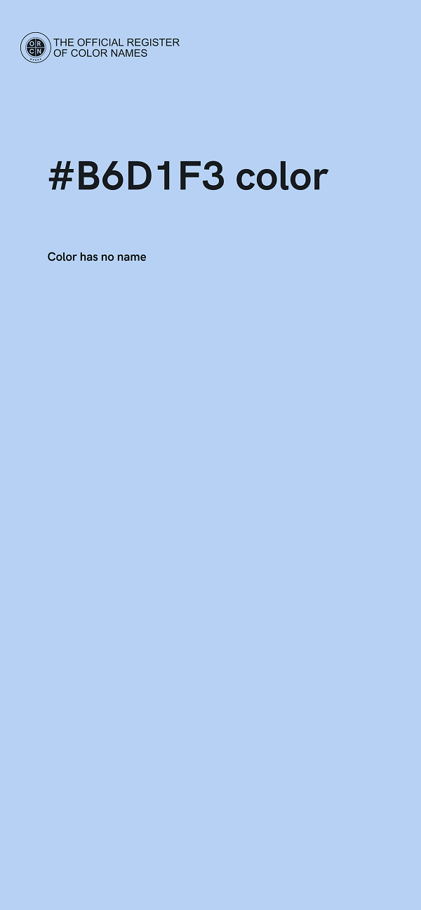 #B6D1F3 color image