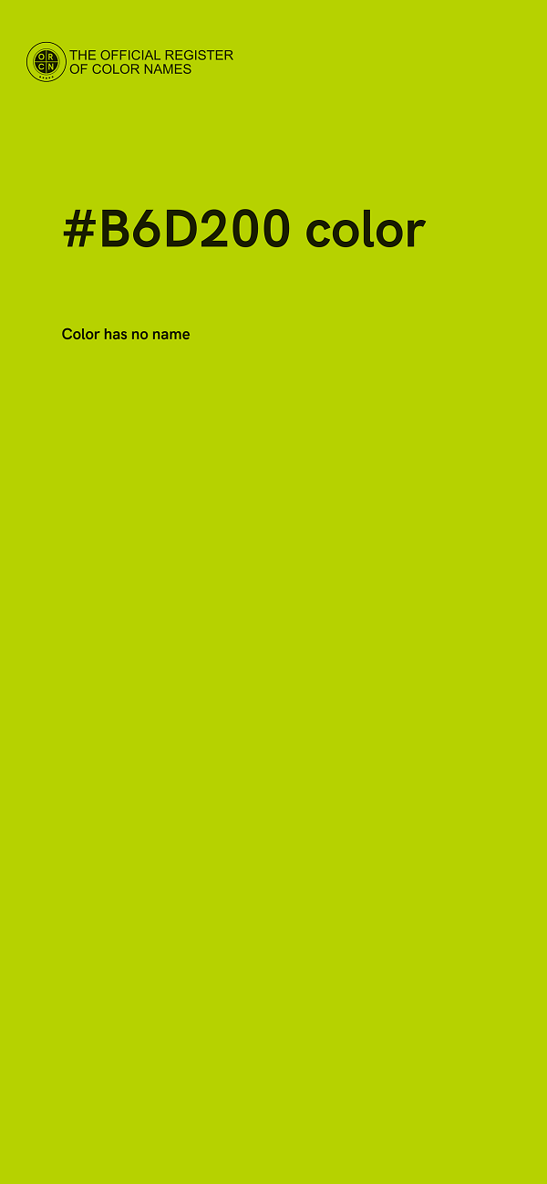 #B6D200 color image