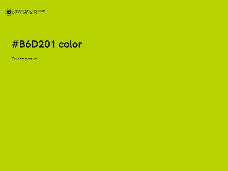 #B6D201 color image