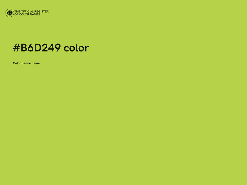 #B6D249 color image