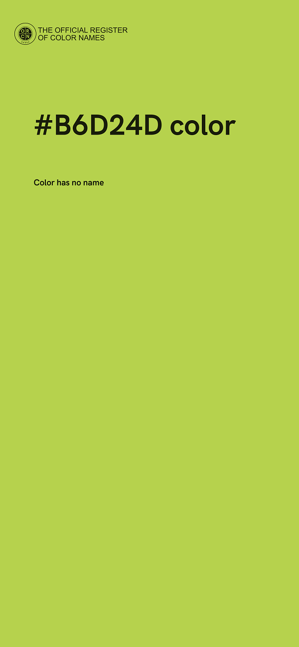 #B6D24D color image
